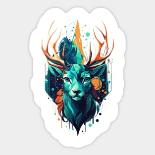 Art Nature Deer Sticker